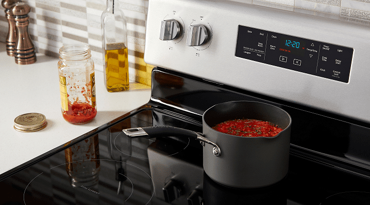 clean Whirlpool glass cooktop