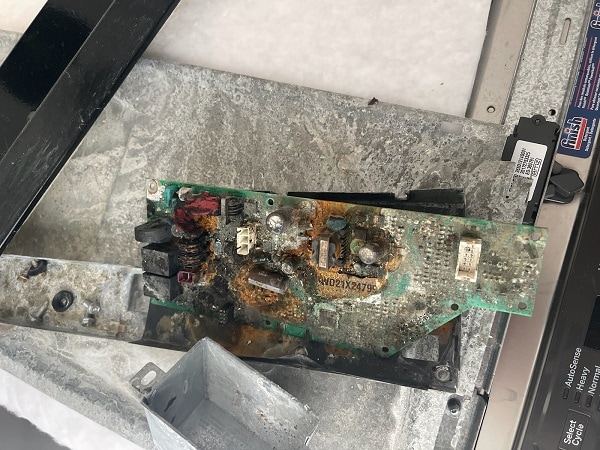 hurricane damage to dishwasher